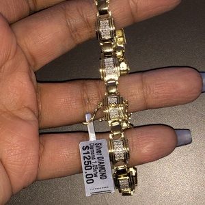 Wow! Beautiful men real diamond bracelet not c not fake huge sale best gift 1ctw